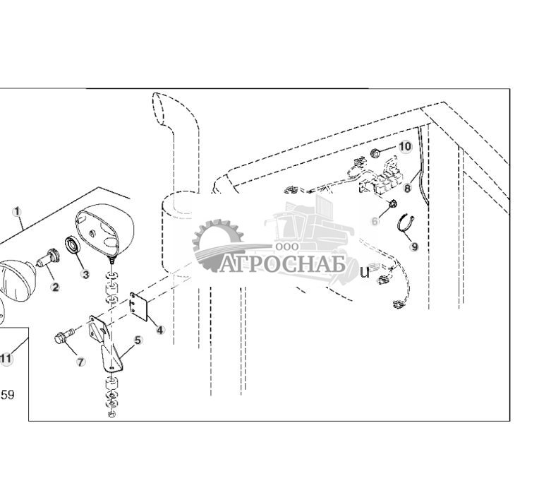 Навесное оборудование, освещение для погрузчика - ST393980 264.jpg